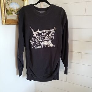 Steve and Barry's Hot Rod Cafe Vintage Black Sweatshirt Large